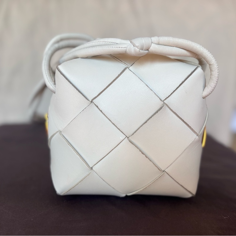 Bottega Veneta White Woven Mini Bag